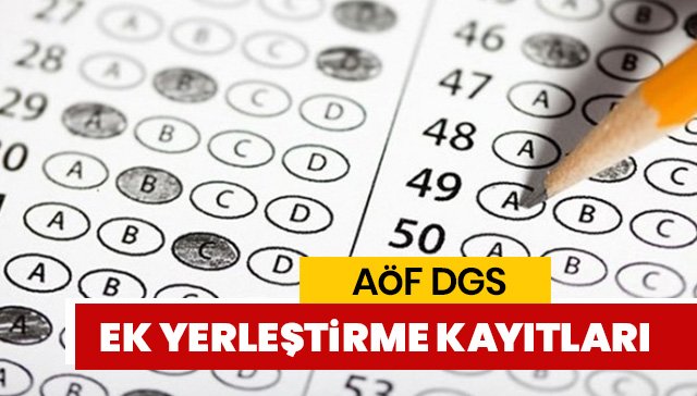 2020 DGS Ek Yerleştirme Kayıt İşlemleri